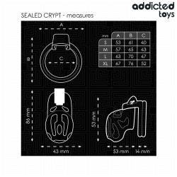 ADDICTED TOYS LOCKED - GABBIA PER PENE SIGILLATA CRYPT 8 CM