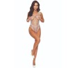 PASSION - BS114 BODYSTOCKING BLANC GRILLE