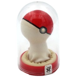 CONDOMERIE - PRESERVATIVI NOVITÀ DIPINTI A MANO POKEBALL ROSSO-BIANCO