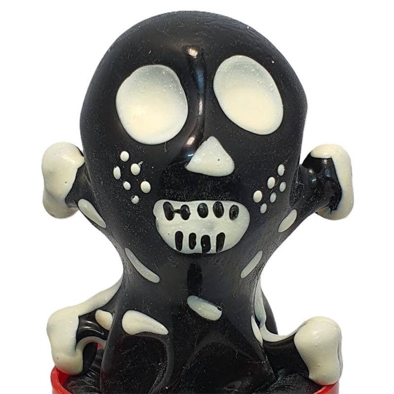CONDOMERIE - HANDPAINTED NOVELTY CONDOMS SKULL BLACK MODEL 2