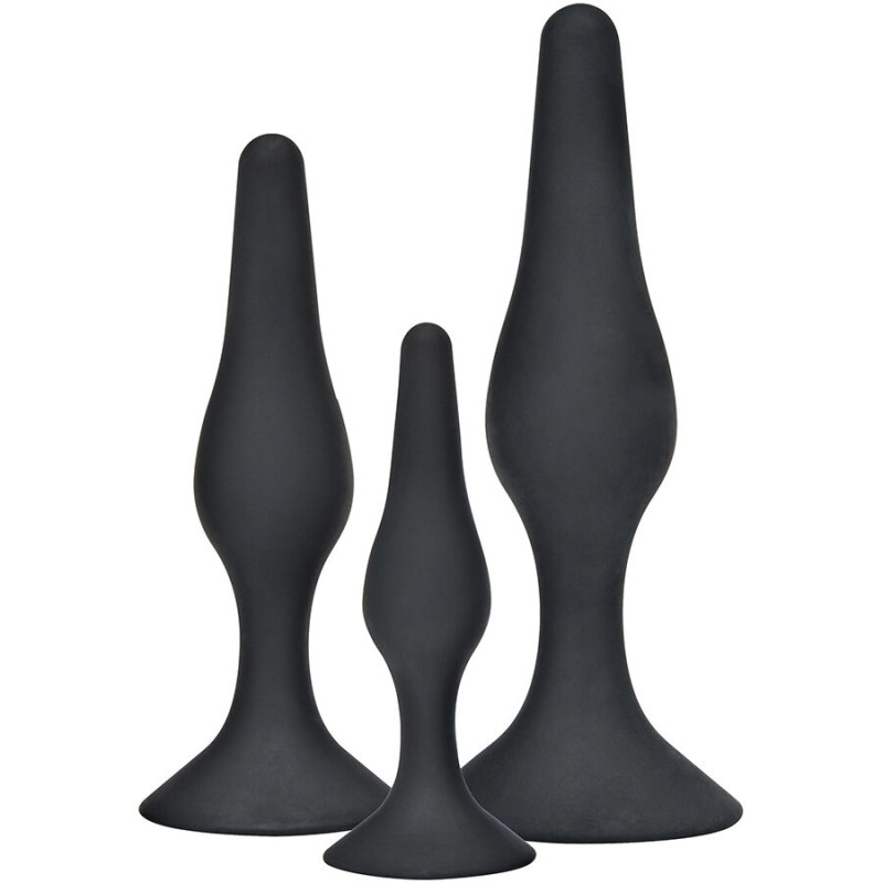 TOYJOY - ANAL PLAY CURVY COMPANIONS ANAL PLUG 3 STÜCK SCHWARZ