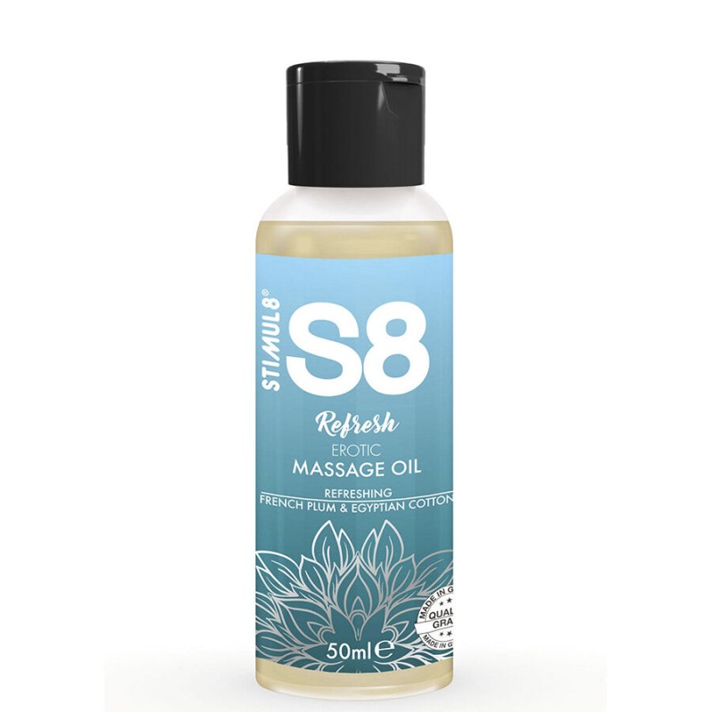STIMUL8 - S8 REFRESH OLIO DA MASSAGGIO EROTICO IN COTONE 50 ML