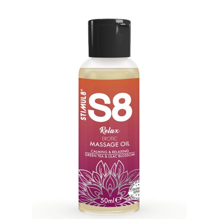 STIMUL8 - S8 RELAX EROTISCHES MASSAGEÖL GRÜNER TEE 50 ML