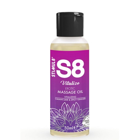 STIMUL8 - S8 VITALIZE HUILE DE MASSAGE ÉROTIQUE CITRON VERT 50 ML