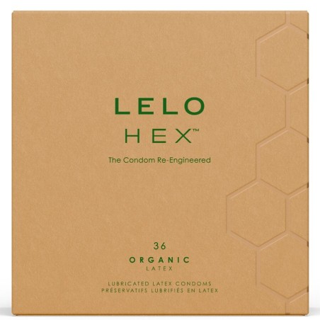 LELO - HEX BOÎTE DE PRÉSERVATIFS BIOLOGIQUES 36 UNITÉS