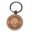 DIABLO PICANTE - WOODEN BREAST-SHAPED KEYCHAIN DIABLO PICANTE - WOODEN BREAST-SHAPED KEYCHAIN