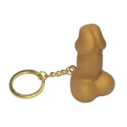 DIABLO PICANTE - PENIS SHAPED WHISTLE KEYRING GOLD COLOR