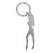 DIABLO PICANTE - PORTE-CLÉS AVEC SILHOUETTE FÉMININE ARGENTÉE AVEC DÉCAPOTEUR DIABLO PICANTE - PORTE-CLÉS AVEC SILHOUETTE FÉMININE ARGENTÉE AVEC DÉCAPOTEUR