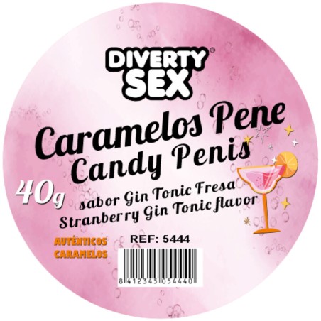 DIABLO PICANTE - 20 GIN and TONIC FLAVORED PENIS CANDIES