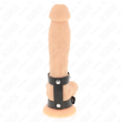 KINK - VERSTELLBARER DOPPELTER PENISRING AUS LEDER