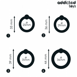 ADDICTED TOYS - SET ANILLOS SILICONA DE PRESIÓN