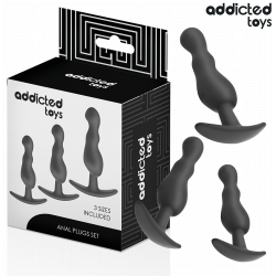 ADDICTED TOYS - SET OF 3 ANAL PLUG SILICONE MODEL 1