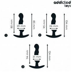 ADDICTED TOYS - LOT DE 3 PLUG ANAL MODÈLE 1