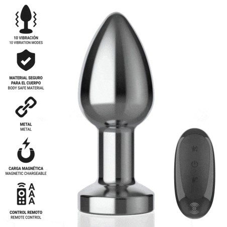 INTENSE - ANAL PLUG 10 VIBRATIONEN METALL MIT FERNBEDIENUNG M