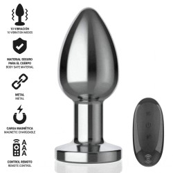 INTENSE - ANAL PLUG 10 VIBRATIONS METAL WITH REMOTE CONTROL L