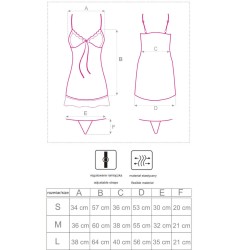 LIVCO CORSETTI FASHION - LUISE 1710 BABYDOLL THONG BLACK S