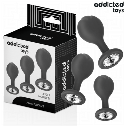 ADDICTED TOYS - 3ER-SET ANALPLUG MIT JUWEL