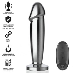 INTENSE - ANAL PLUG 10 VIBRATIONS METAL DILDO WITH REMOTE CONTROL M