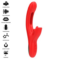 INTENSE - JESSICA MULTIFUNCTION VIBRATOR CLITORIS STIMULATION 24.8 CM RED