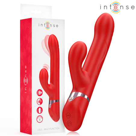 INTENSE - LELE MULTIFUNCTION VIBRATOR ROTATING and OSCILLATION and STIMULATION RED