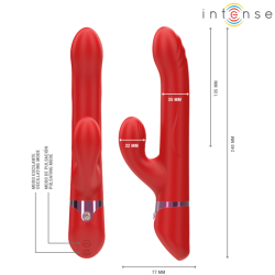 INTENSE - LELE MULTIFUNCTION VIBRATOR ROTATING and OSCILLATION and STIMULATION RED