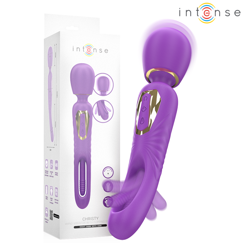 INTENSE - CHRISTY VIBRATING WAND WITH FLIPPING TONGUE INTENSE - CHRISTY VIBRATING WAND WITH FLIPPING TONGUE