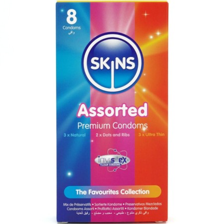 SKINS - CONFEZIONE ASSORTITA DI 8 PRESERVATIVI PREMIUM