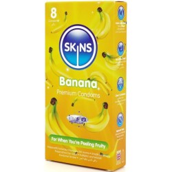 SKINS - PACK DE 8 PRÉSERVATIFS BANANE PREMIUM