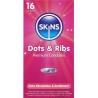 SKINS - PACK DE 16 PRÉSERVATIFS PREMIUM DOTS and RIBS