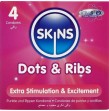 SKINS - DOTS and RIBS PREMIUM-KONDOME 4ER-PACK