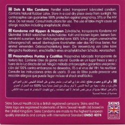 SKINS - DOTS and RIBS PREMIUM-KONDOME 4ER-PACK