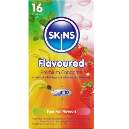 SKINS - PRESERVATIVI MULTIGUSTO PREMIUM CONFEZIONE DA 16
