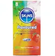 SKINS - PREMIUM-KONDOME MIT VERSCHIEDENEN GESCHMACKSRICHTUNGEN, 8ER-PACK