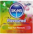 SKINS - PREMIUM-KONDOME MIT VERSCHIEDENEN GESCHMACKSRICHTUNGEN, 4ER-PACK
