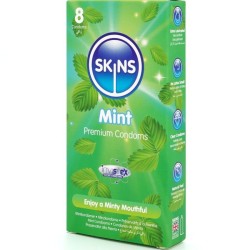 SKINS - PRESERVATIVI PREMIUM ALLA MENTA CONFEZIONE DA 8