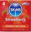 SKINS - PRESERVATIVI PREMIUM ALLA FRAGOLA CONFEZIONE DA 4 SKINS - PRESERVATIVI PREMIUM ALLA FRAGOLA CONFEZIONE DA 4