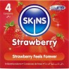 SKINS - STRAWBERRY PREMIUM CONDOMS PACK 4