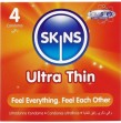SKINS - PACK DE 4 PRÉSERVATIFS ULTRA FINS PREMIUM