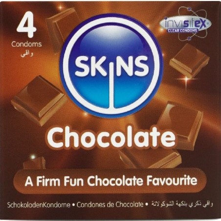 SKINS - PACK DE 4 PRÉSERVATIFS PREMIUM CHOCOLAT