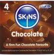 SKINS - PRESERVATIVI PREMIUM AL CIOCCOLATO CONFEZIONE DA 4 SKINS - PRESERVATIVI PREMIUM AL CIOCCOLATO CONFEZIONE DA 4