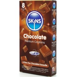 SKINS - PRESERVATIVI PREMIUM AL CIOCCOLATO CONFEZIONE DA 8