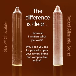 SKINS - PACK DE 8 PRÉSERVATIFS PREMIUM CHOCOLAT