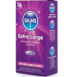 SKINS - PACK DE 16 PRÉSERVATIFS EXTRA LARGES PREMIUM