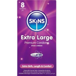 SKINS - PACK DE 8 PRÉSERVATIFS EXTRA LARGES PREMIUM