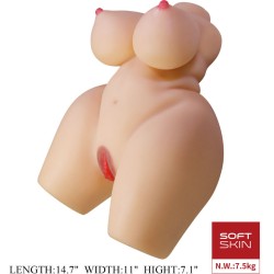 CRAZY BULL - GRACE TORSO FEMMINILE REALISTICO VAGINA E ANALE 7,5 KG
