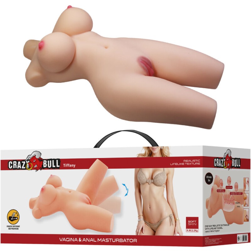 CRAZY BULL - TIFFANY REALISTIC FEMALE TORSO VAGINA AND ANAL 5.5 KG