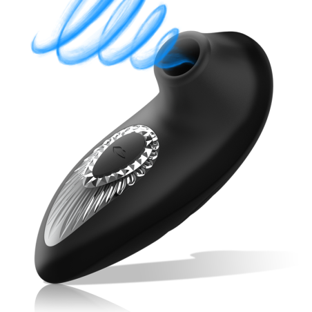 BLACKandSILVER - DRAKE DELUXE SUCKING VIBE RICARICABILE IN SILICONE NERO