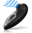 BLACKandSILVER - DRAKE DELUXE SUCKING VIBE RICARICABILE IN SILICONE NERO