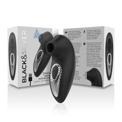 BLACKandSILVER - DRAKE DELUXE SUCKING VIBE RECHARGEABLE SILICONE NOIR