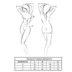PASSION - INTIMARI BRA PANTIES SET BLACK S-M